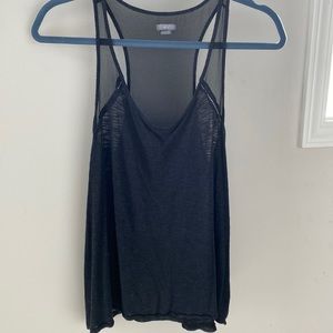 Black mesh tank top